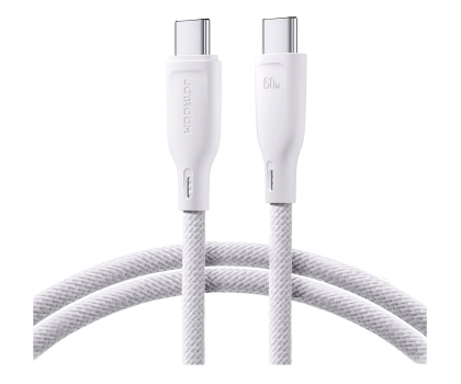 Akcesoria GSM i GPS JoyRoom Multi-Color Series S-A34 USB-C / USB-C PD 60W 1m - biały 6941237110190